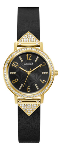 Reloj Para Mujer Guess Mini Dorado Negro Relojes Dama Pareja