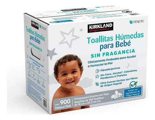 Toallitas Húmedas Para Bebé Sin Fragancia 900 Pzas