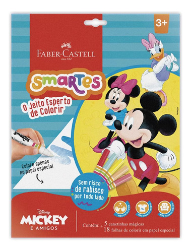 Kit De Colorir Mickey Smartes Sem Bagunça- Faber-castell
