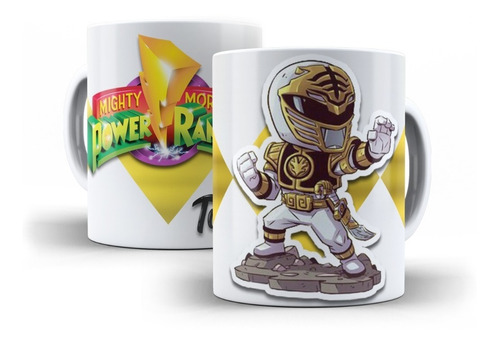 Mugs Power Ranger Blanco Pocillo