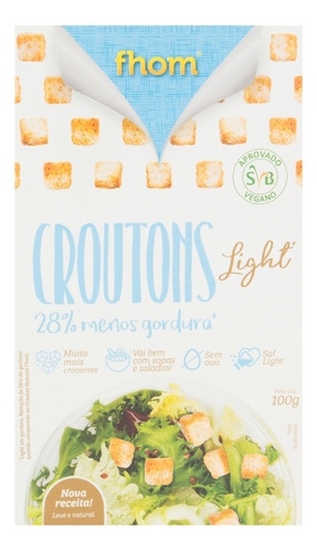 Croutons Light Fhom Caixa 100g