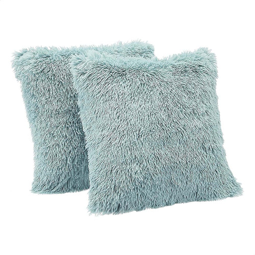 Fundas De Almohada Shaggy Long Fur De Piel Sintética, ...