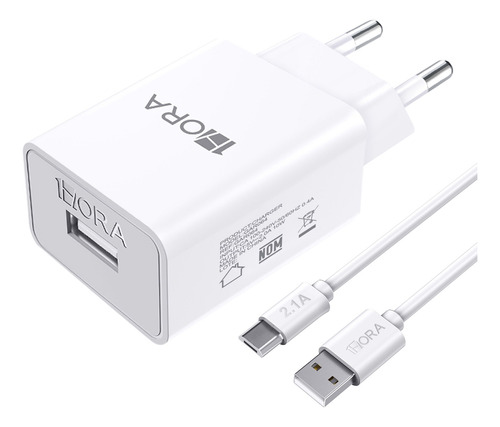 Cargador Usb Con Cable V8 2.0a Carga Rapida  1hora Eu064