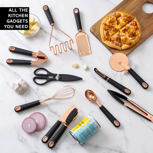 Set De Utensilios De Cocina Cook Con Color Cobre Y Acero Ino