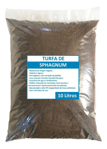 Turfa De Sphagnum Sphagnotec 10 Litros - Substrato Plantas