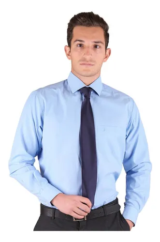 Camisa De Vestir Long Beach Polo Club Hombre Cielo Algod n P