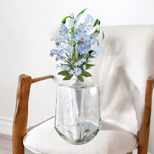 Set 3 Floreros Jarrones De Vidrio Cristal Decorativo Liso