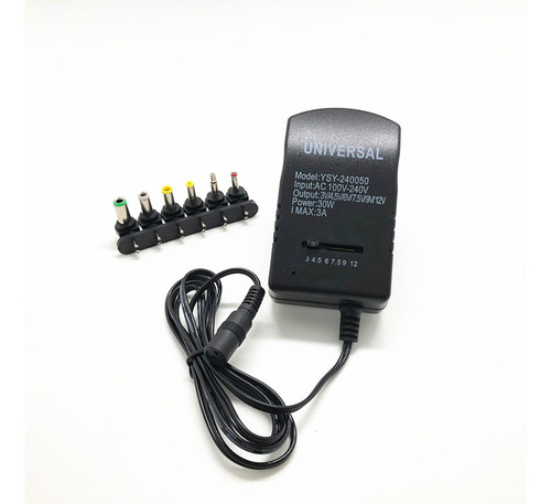 Adaptador De Corriente Universal 30w Regulable De 3v A 12v