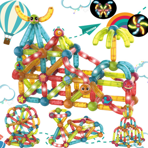 Binzkbb Bloques De Construccion Magneticos, Imanes 3d Grande