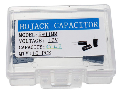 Bojack 5x11mm 47uf 16v 47mfd 16 Condensadores Electroliticos