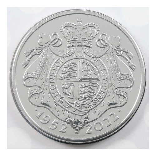 Moeda Oficial 2022 Jubileu Platina Rainha Lacrada - Encarte