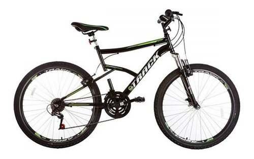 Bicicleta Adulto Aro 26 Bike Dupla Suspensão Tb Master Cor Preto com Verde