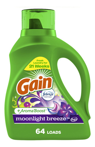 Detergente Liquido Gain Moonlight 64 Lavados 2,72 Litros