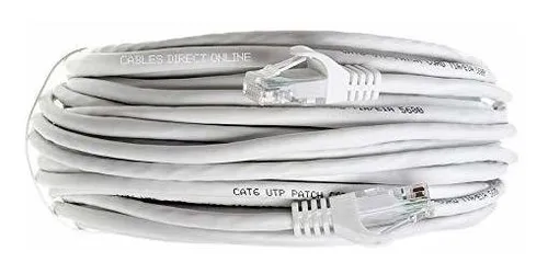Cable De Red Ethernet Cat6 Blanco 200 Pies