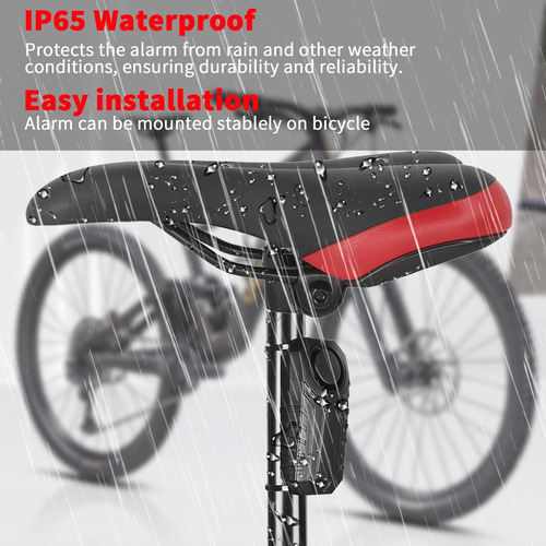 Alarma Antirrobo Para Bicicleta De 113 Db Con Control Remoto