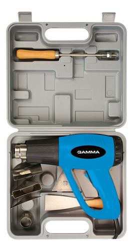 Kit Pistola De Calor Gamma G1935kar 2000w Celeste + Maletín