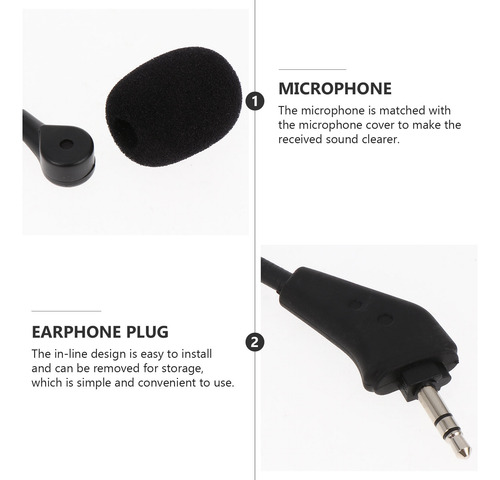 1 Unidade, Microfone De Fone De Ouvido, Alto-falante De Ensi
