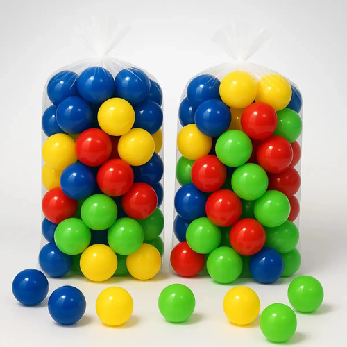 200 Bolinhas Para Piscina Infantil, Não Amassa, Bpa Free Colorida