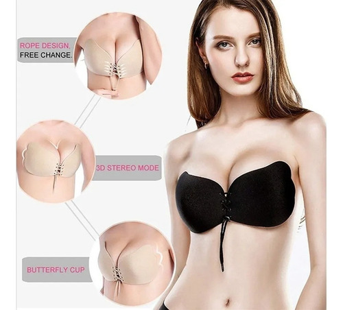 Magicbra Brasier Adherible Invisible Copas Push Up Strapless