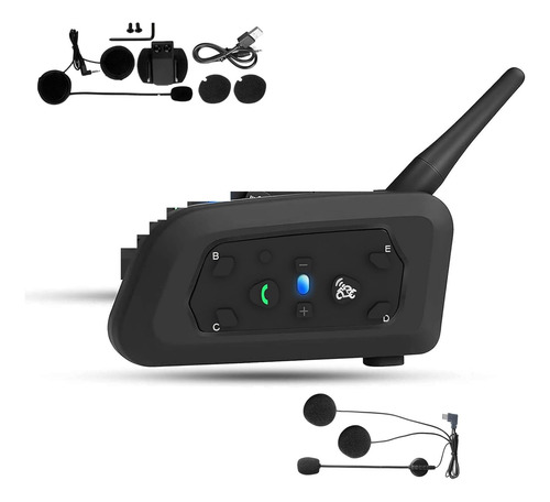 Intercomunicador Motocicleta Para Casco Bluetooth,ip65 1200m