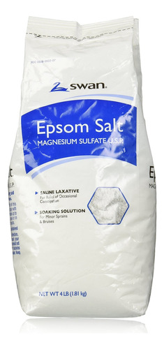 Sales De Baño De Epsom De Cisne, 4lb De Epsom De Cis Avl