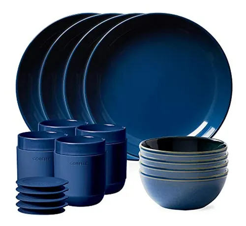 comprar Set De Vajilla Corelle Stoneware De 16 Piezas, Diseño Artesa