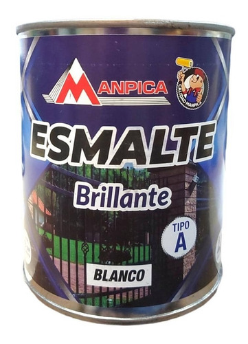 Pintura De Esmalte Brillante Blanco Tipo A Cuarto Manpica