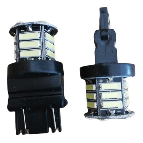 Par Focos 3157 21 Led Mazorca Cuarto Y Stop Blanco Luz Fija