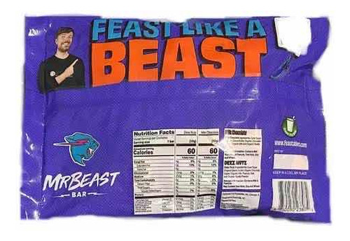 Bolsa De Chocolate Mr Beast Con 3 Sabores 50pz Contiene