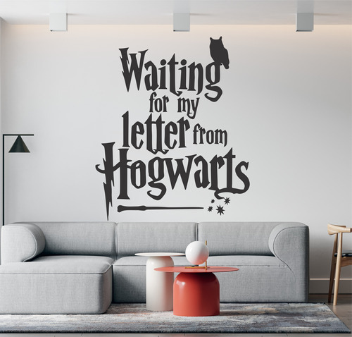 Vinilo Decorativo Harry Potter Frase Letter 60x50cm