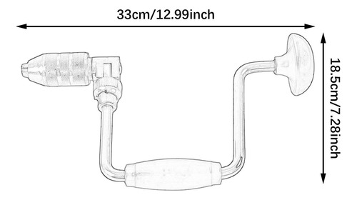Taladro Manual Para Carpintería, Herramienta De Rojo