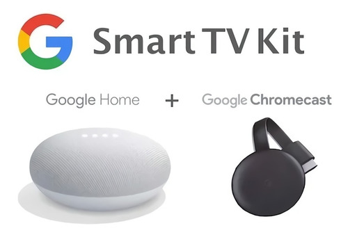 Kit Google Home Mini Y Chromecast 3 Smart Tv Domotica