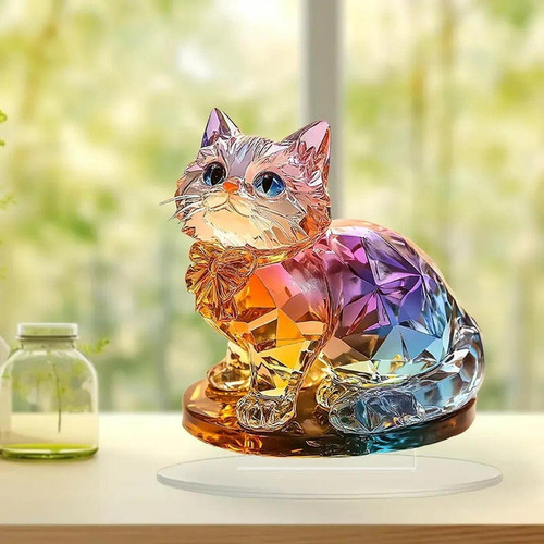 Ornamento Acrílico 2d Cat Plague Collectible Ornament