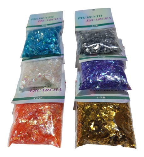 Kit De 6 Pigmento Mix Escarchas 4 Gr Doctor Glitter Resina