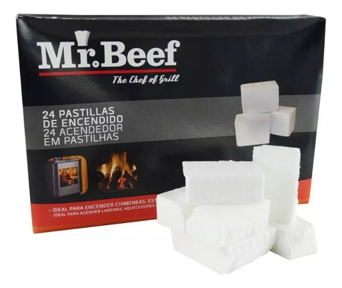 Encendedor De Fuego Tipo Cubos 24 Unidades Mr Beef