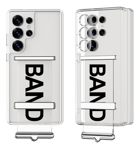 Funda Rígida Transparente De Pc A Prueba De Golpes Para Samsung Galaxy S25 Ultra S25 Plus, Funda Con Pulsera