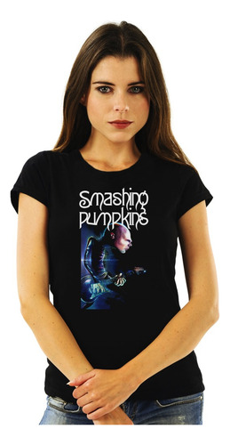 Polera Mujer The Smashing Pumpkins Billy Corgan Cartoon Logo