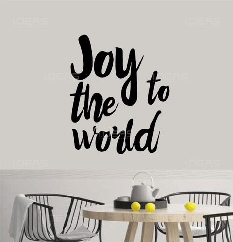 Vinilo Decorativo  Frase En Ingles Joy To The World Sticker