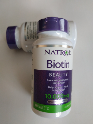 Biotina Natrol 10000 Mcg-oferta-cabellos-uñas-importada
