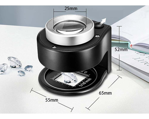 Inspection Mirror, 60x Magnifying Glass