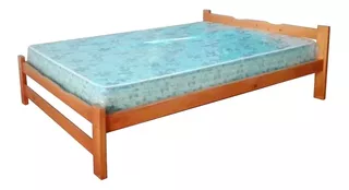 Cama 2 Plazas Griega Pino Matrimonial Roble Colchon 17 Cuota