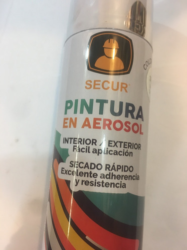 Imagen 3 de 3 de Spray En Aerosol De Terminacion Cromo Cromado Secur