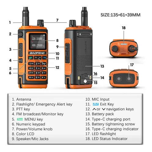 X6 Radio Walkie Talkie Baofeng Uv-17 Pro L Usb-c Ip45 Bf-17l