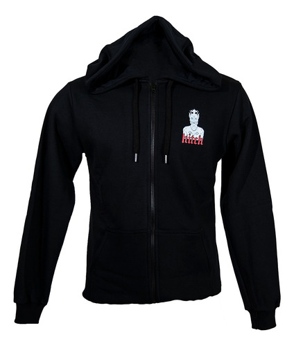 Imagen 2 de 4 de Satan Campera Canguro Algodon Hitch Calavera Rock Demonio