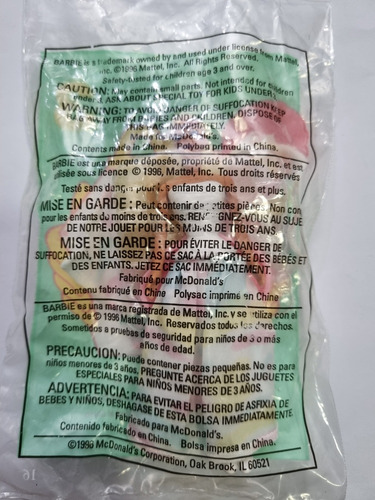 Barbie Princesa Encantada Mcdonald's Año 1996 (Usado)