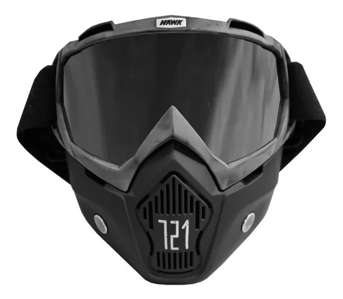 Antiparra Mascara Hawk 721 Visor Transparente Cromado Gaona