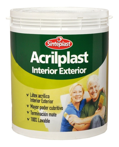 Pintura Látex Acrilplast Interior/exterior 20 Lt Colores Rex