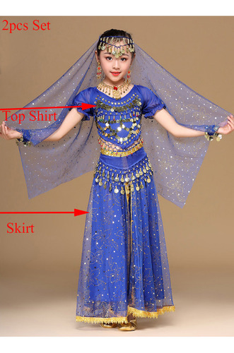 Conjunto De Disfraz De Baile Del Vientre Para Niñas De Bolly