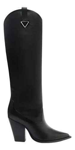 Bota Cano Alto Schutz Couro Preto S21717 Feminino Adulto