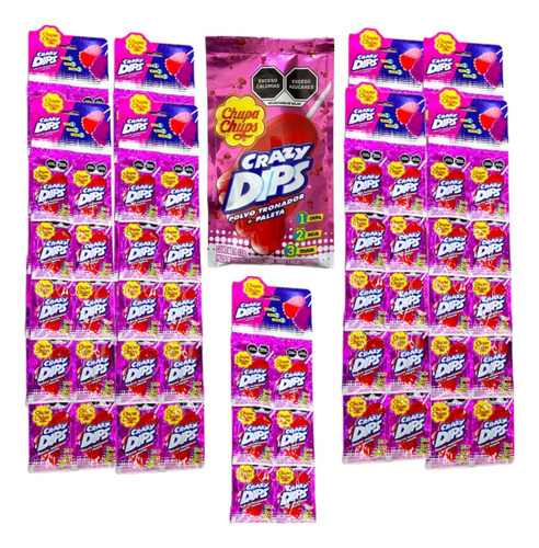 Paleta Pie Fresa Polvo Tronador 180p Crazy Dips Chupa Chups